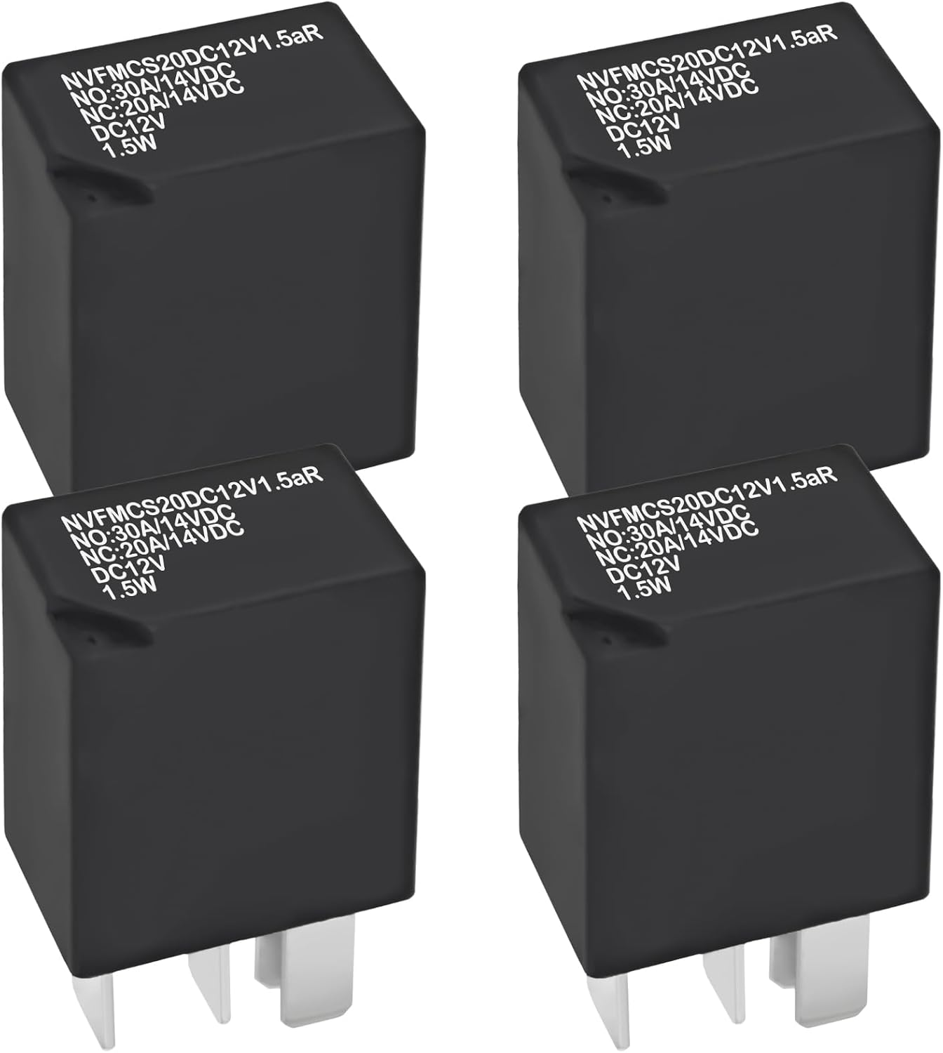 Relé automotriz 12v 5 pines pack 4