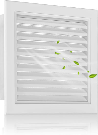 Rejilla ventilación aluminio 12x12pulg cobertizo pintable