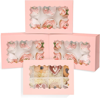 6 Cajas Cupcakes con Ventana 9.4x6.1"