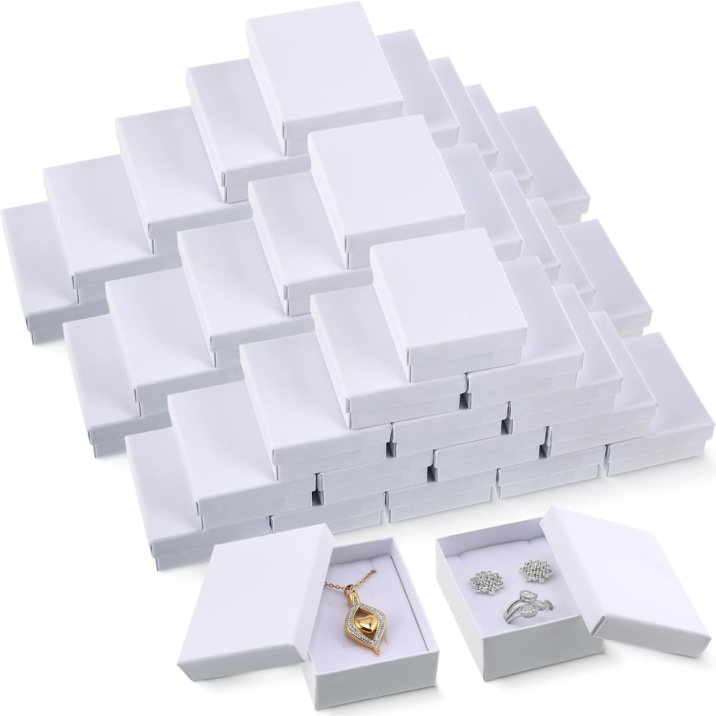 100 Cajas Regalo Cartón con Tapas 2.56x3.15"