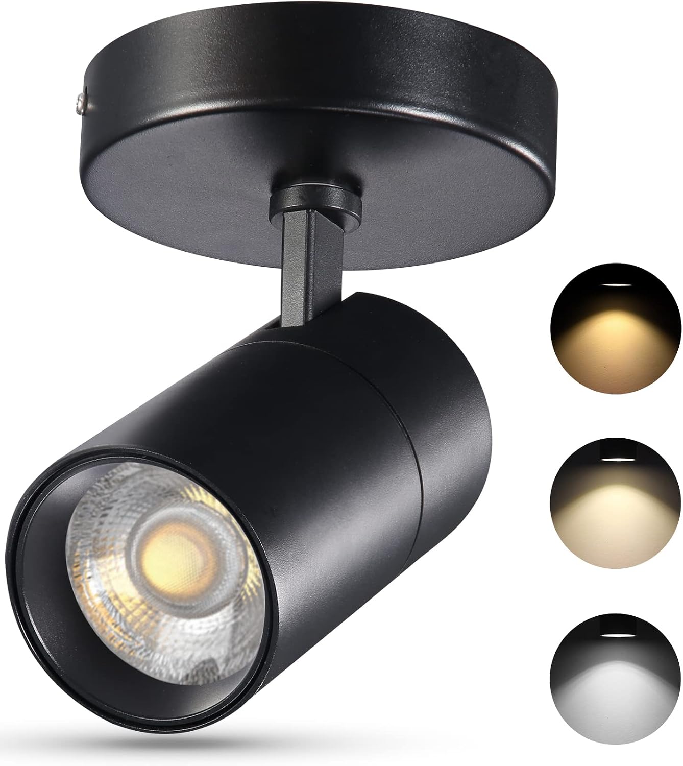 Lámpara LED ajustable para techo sala dormitorio 30W negro