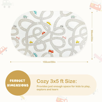 Alfombra tráfico carretera niños 3x5ft antiderrap
