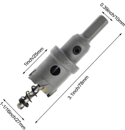 Broca TCT diente inclinado para acero inox
