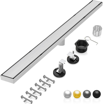 Drenaje ducha acero inox 60pulg níquel cepillado