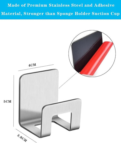 Soporte esponja cocina pack 2 color plata resistente ventilación