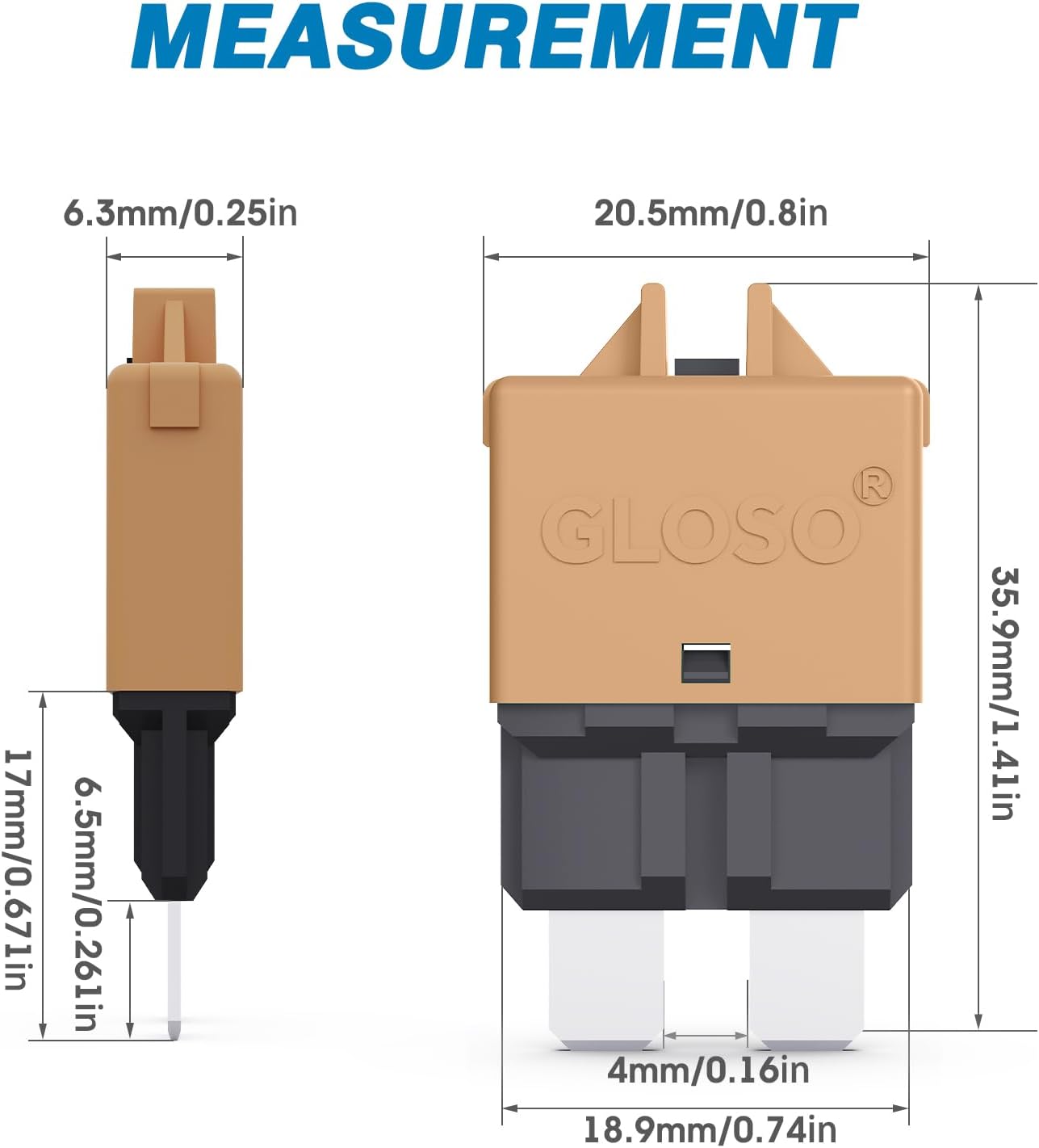 Fusible disyuntor E39 T3 manual para auto camión RV barco