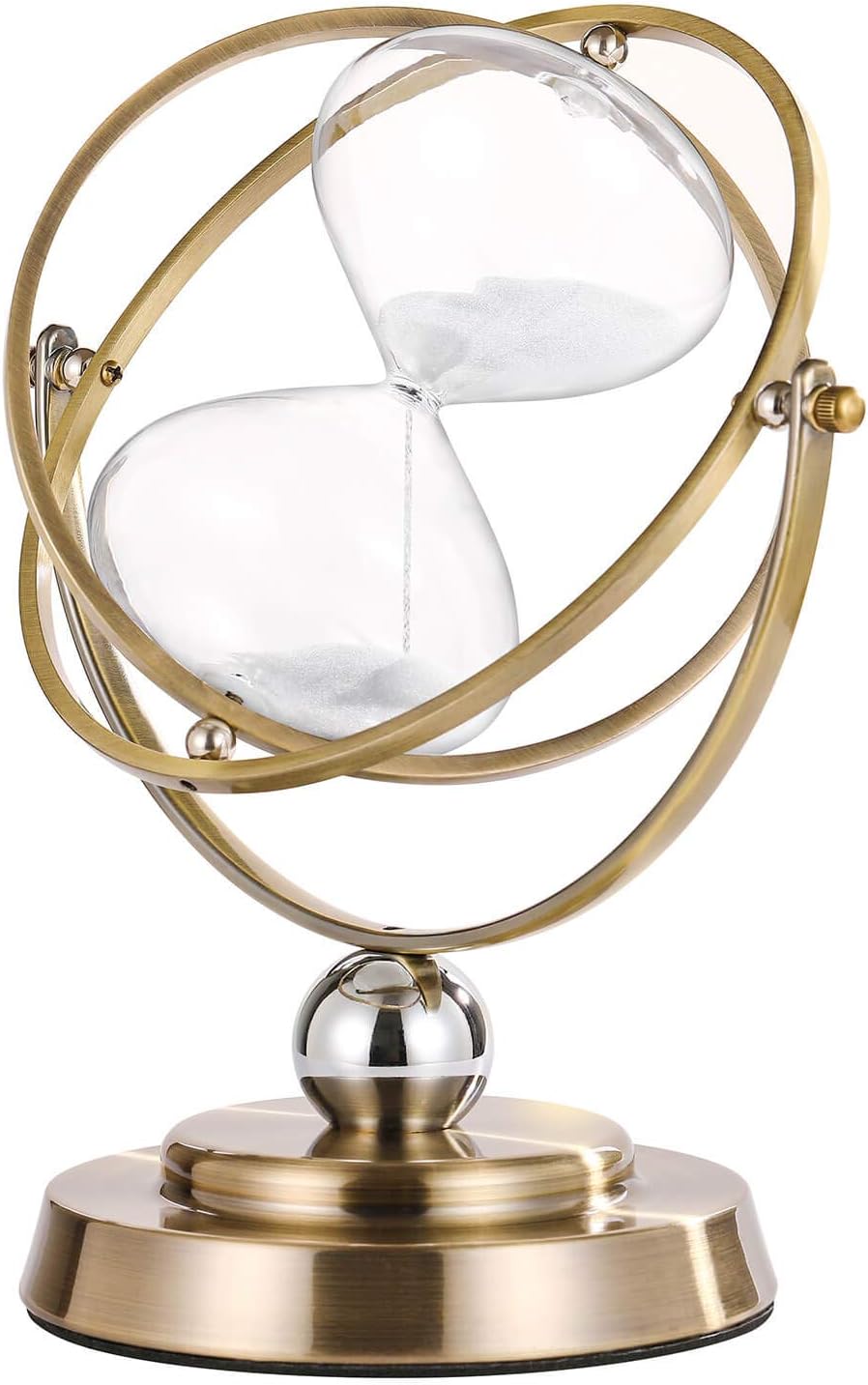 Reloj arena de 30 min de latón con arena blanca
