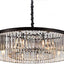 Lámpara colgante cristal moderna 8 luces negro 27.56pulg