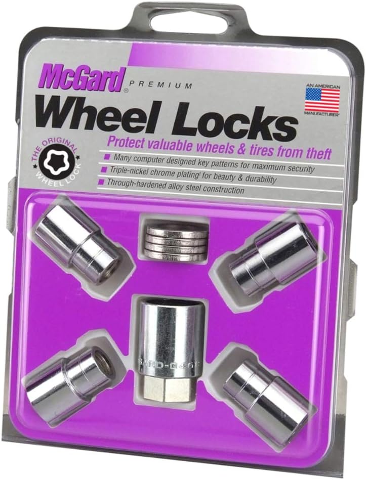 Cerraduras cromadas para ruedas vástago M12x1.5 set 4