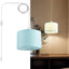 2 Luces Colgantes Enchufables 15" Pantalla Tela Azul