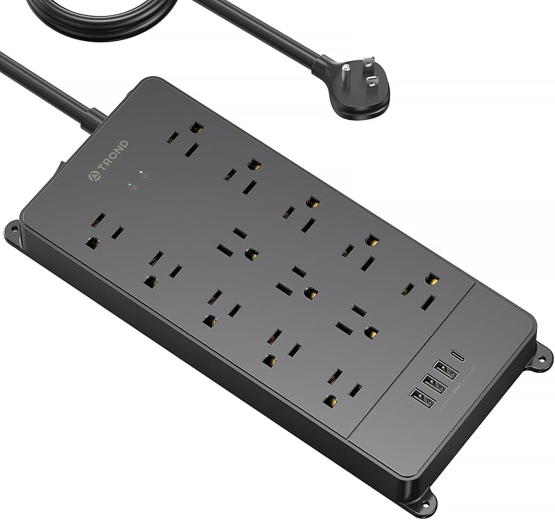 Regleta alimentación con USB C 13 tomas 15 ft 4000 julios