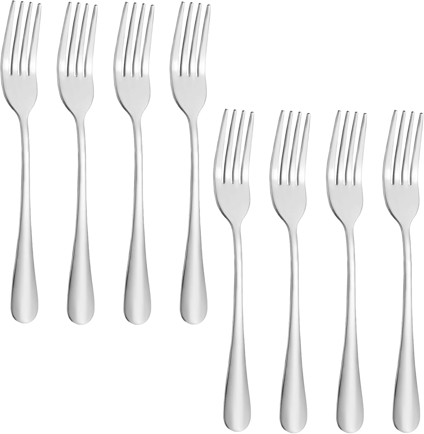 Juego de 8 tenedores de acero inoxidable grado alimenticio para hogar y cocina