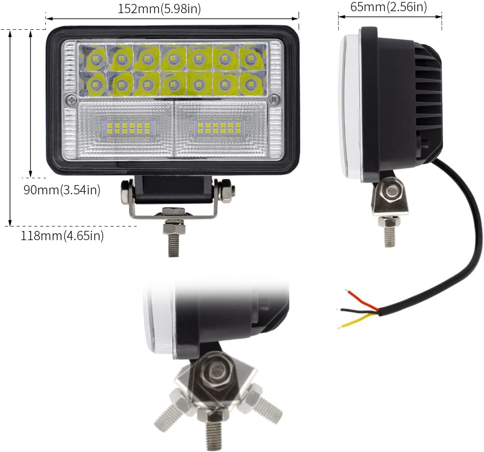 Luces LED tractor 6" haz combinado 2uds