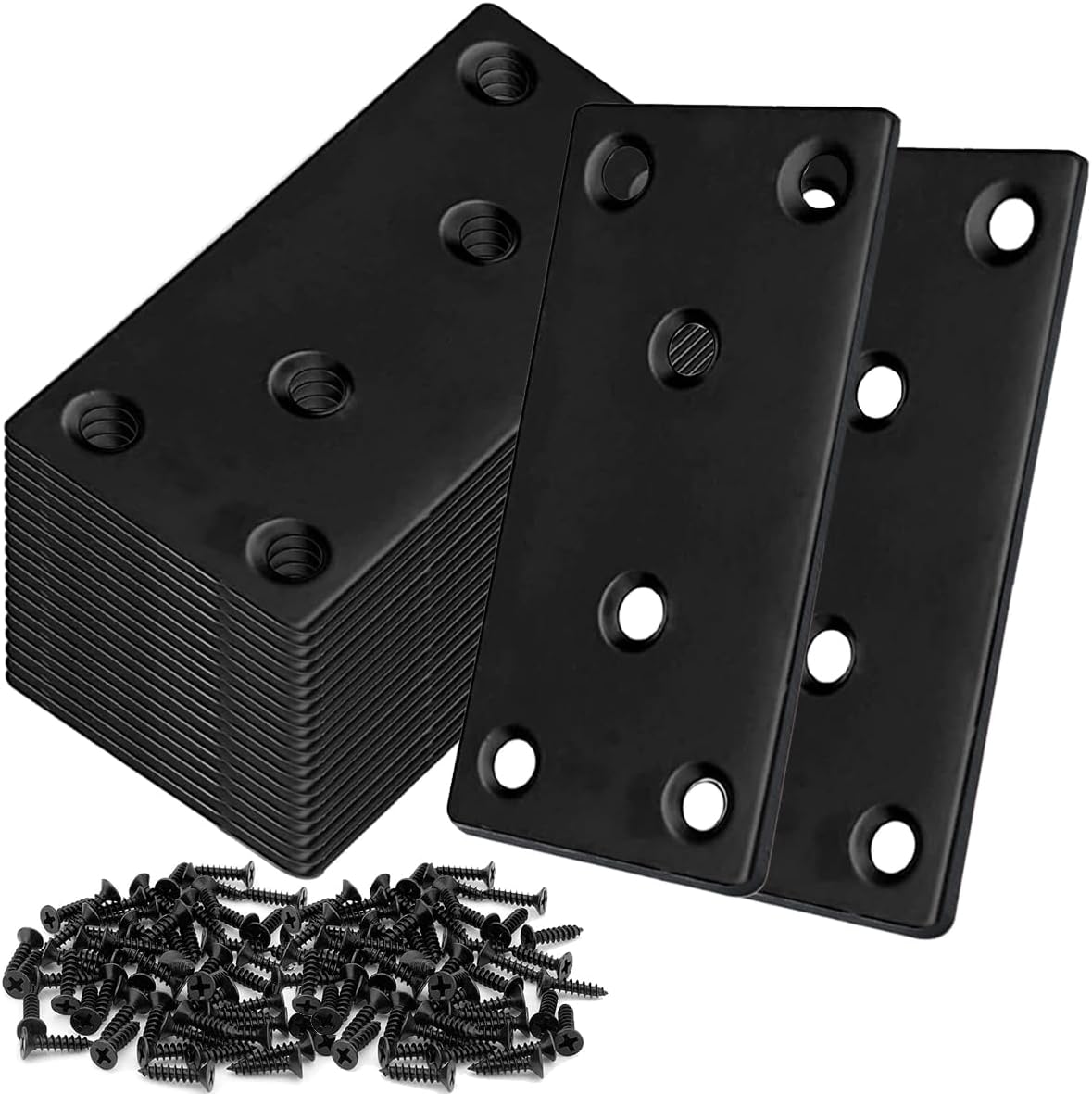 20 Pzas Placas Reparación Madera 4x2pulg Acero Inox