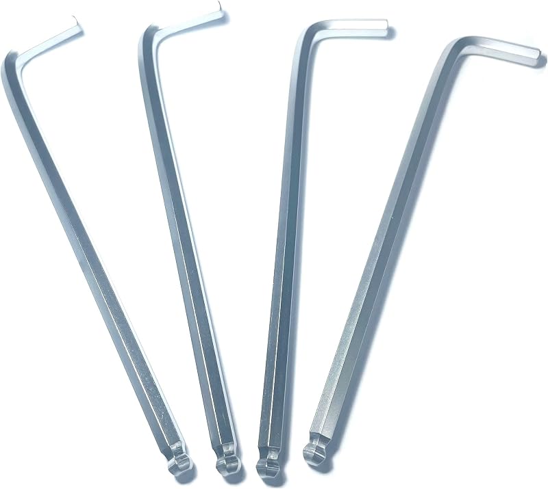 Set 4 llaves Allen 1/4 pulg con brazo largo forma L