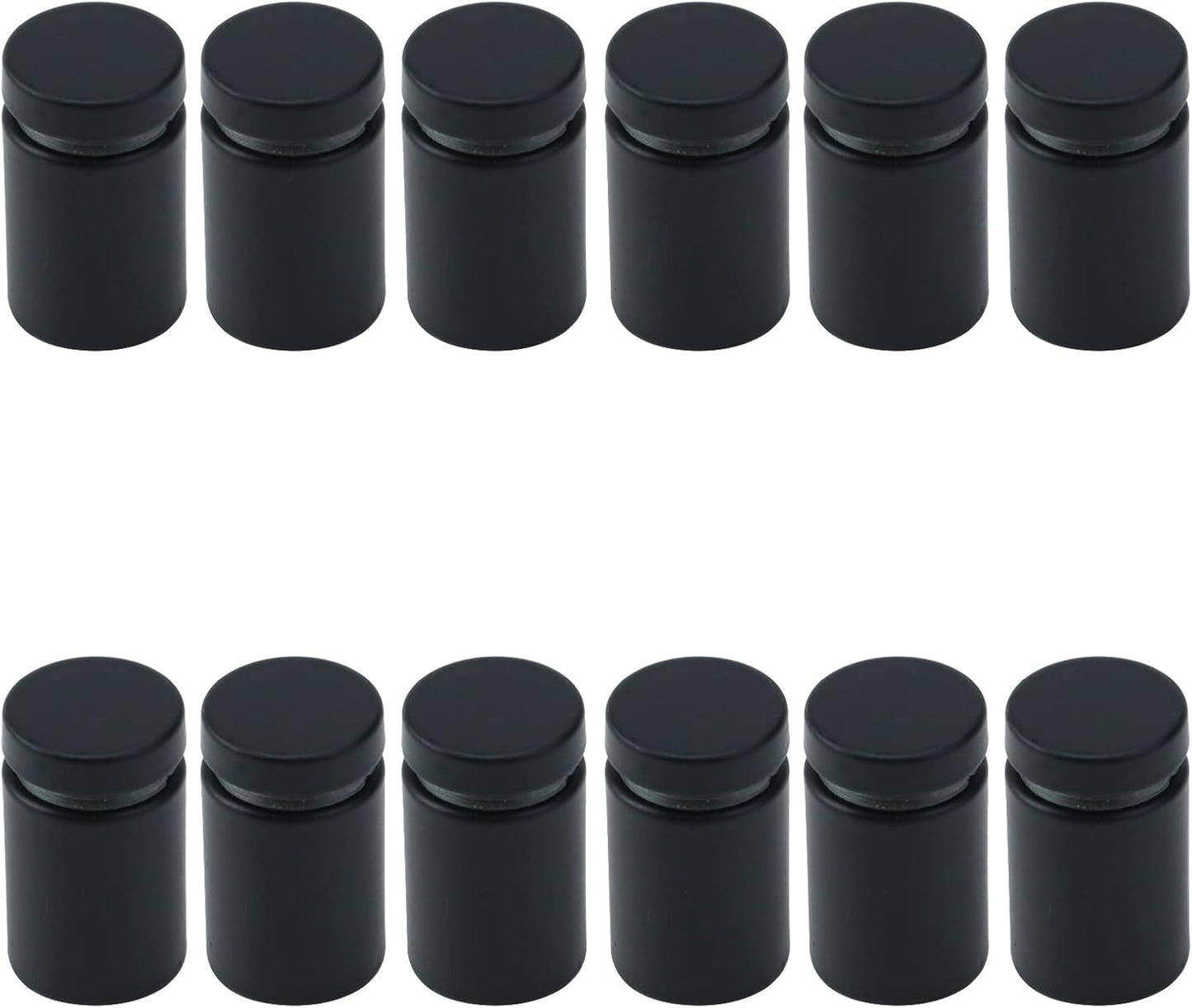 12 Pzas Separadores Vidrio Acero Inox 3/4x1-1/5 Negro