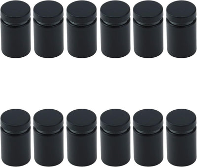 12 Pzas Separadores Vidrio Acero Inox 3/4x1-1/5 Negro