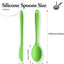 2 Cucharas Silicón Antiadherentes para Cocina Hornear Mezclar Verde