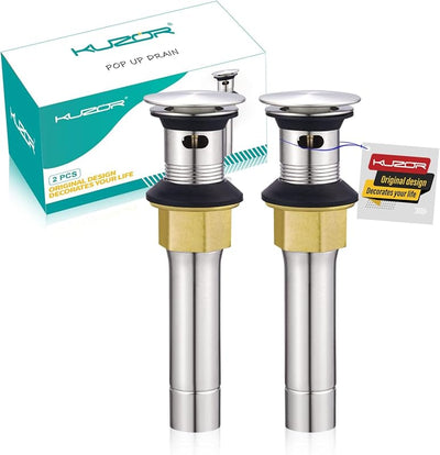 2 Desagües desplegables acero inox 304 cepillado para lavabo