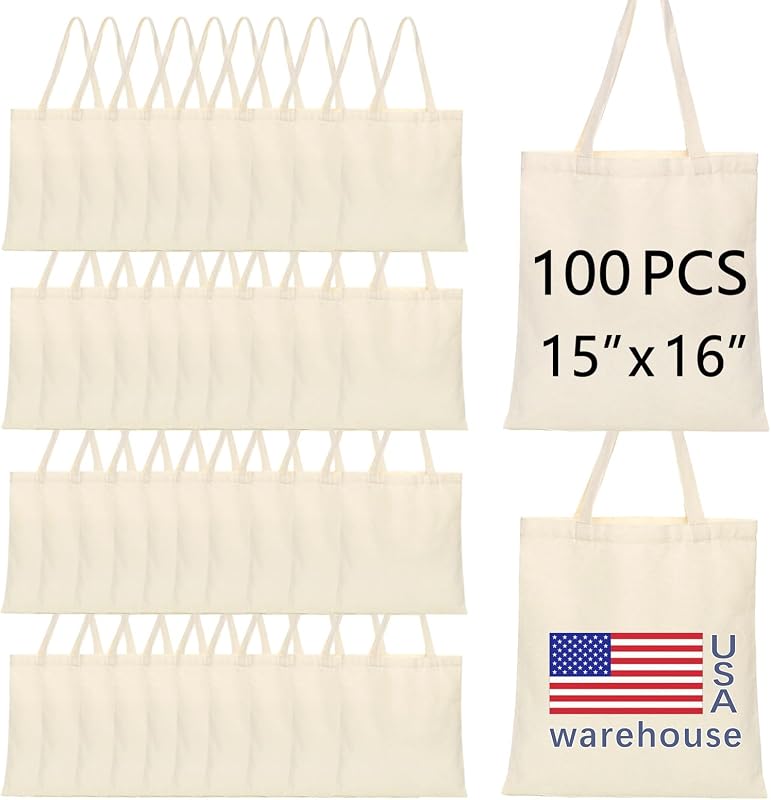 Bolsas lona blancas reutiliz. para manualidades