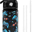 Botella agua acero inox 14oz para niños con pajilla
