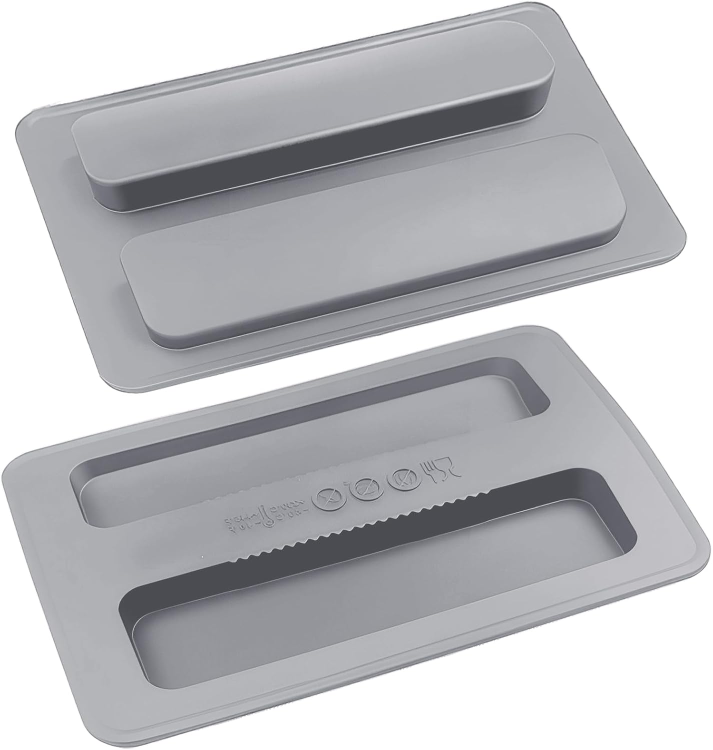 2 Pzas Cubiertas Tostadora Silicona 2 Rebanadas Gris