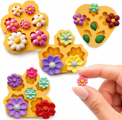 Juego de moldes de silicona para chocolate, resina y fondant