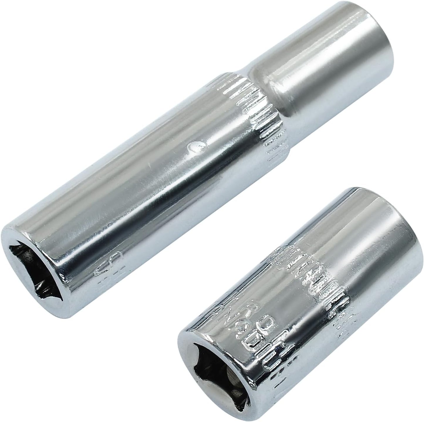 Socket 1/4pulg 0.276pulg 6 Puntos Cr-V 2 Pzas