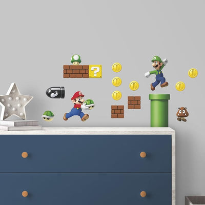 Adhesivos New Super Mario Bros para pared multicolor