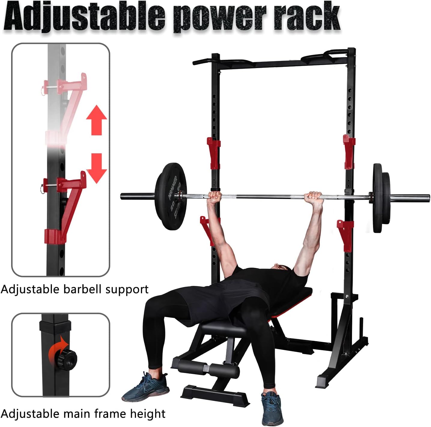 Rack potencia multifunción con barra y soporte
