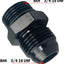 Adaptador riel combustible 8AN Flare a ORB 2 Uds negro