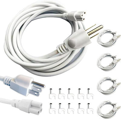 Cable alimentación LED T5 T8 8ft 3 clavijas pack 4