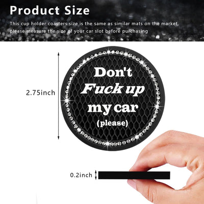 2 Pzas Posavasos Antideslizantes para Auto con Inserción Automática