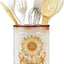 Soporte utensilios cocina cerámica diseño girasol retro