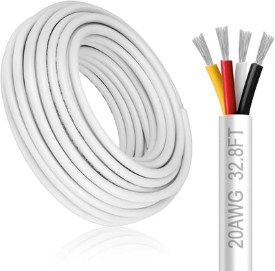 Cable eléctrico 20/4 32.8ft cobre estañado funda PVC