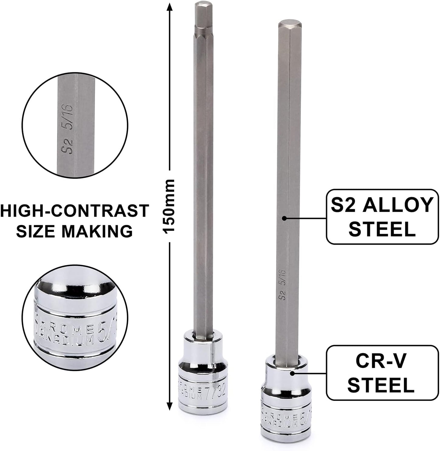 Set 18 Pzas Llaves Allen Extra Largas 3mm-10mm