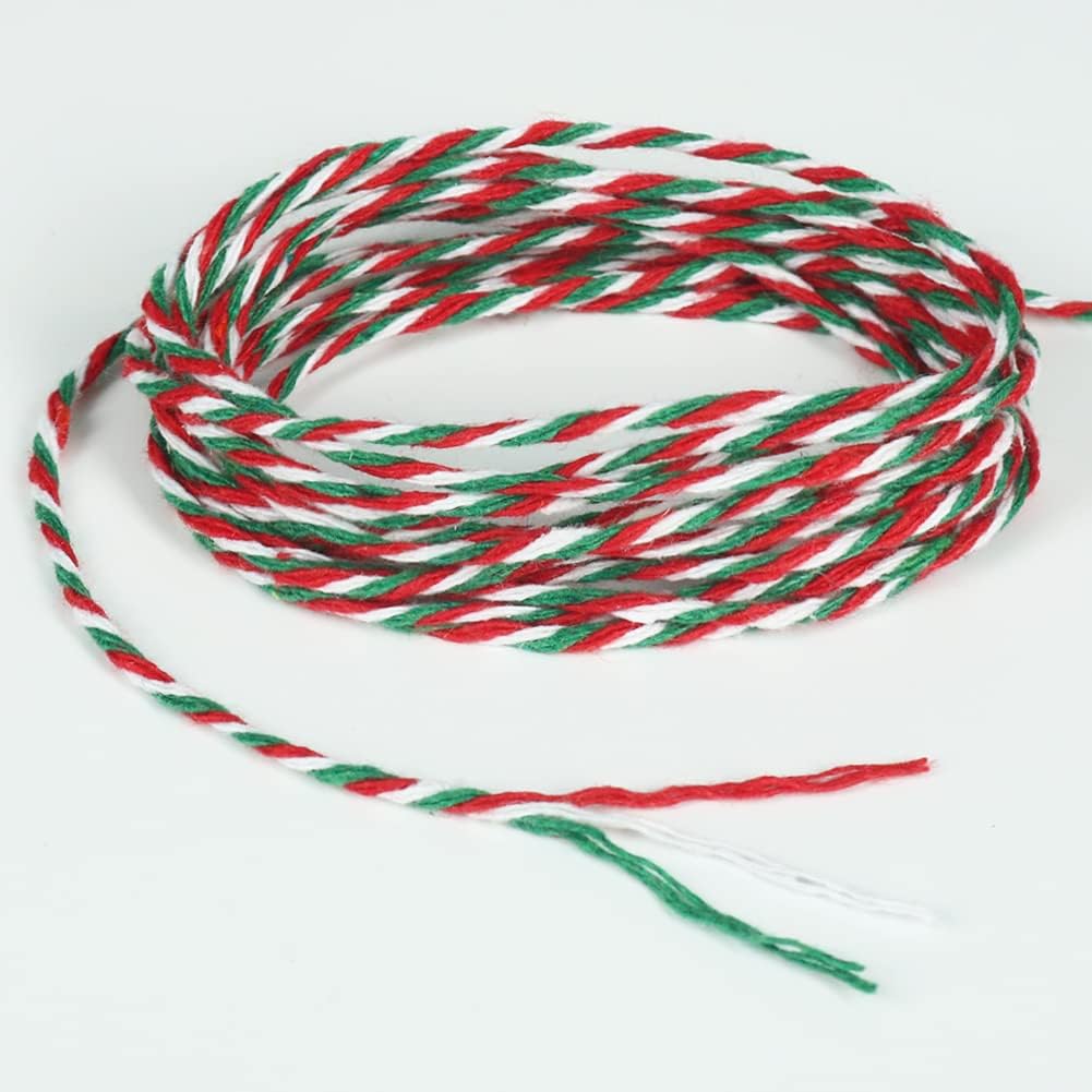 Cordel algodón 656 pies 2mm para regalos navideños