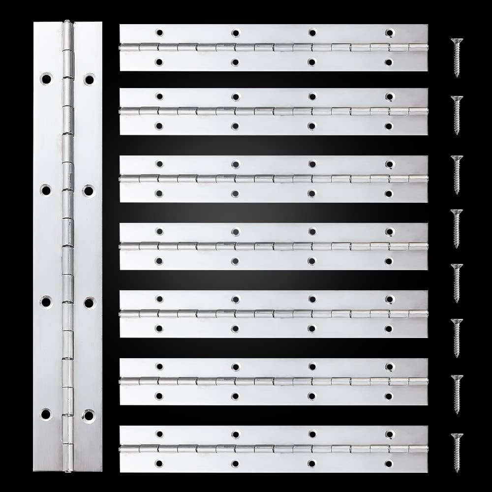 8 Bisagras Piano 8pulg Acero Inox 304 Comp Gabinetes Barcos