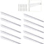 10 Soportes alambre ajustables 15" estantería doble blanco