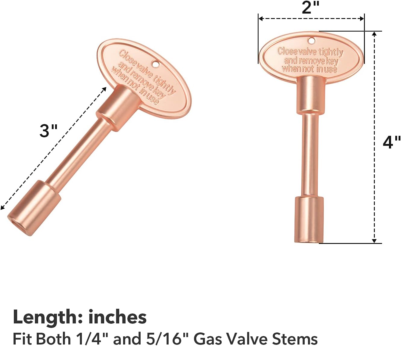 Llave universal válvulas gas 1/4 y 5/16 pulg hogueras chimeneas