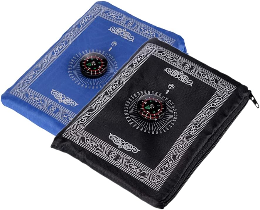 2 Alfombrillas oración viaje poliéster impermeable 23.6x39.4pulg