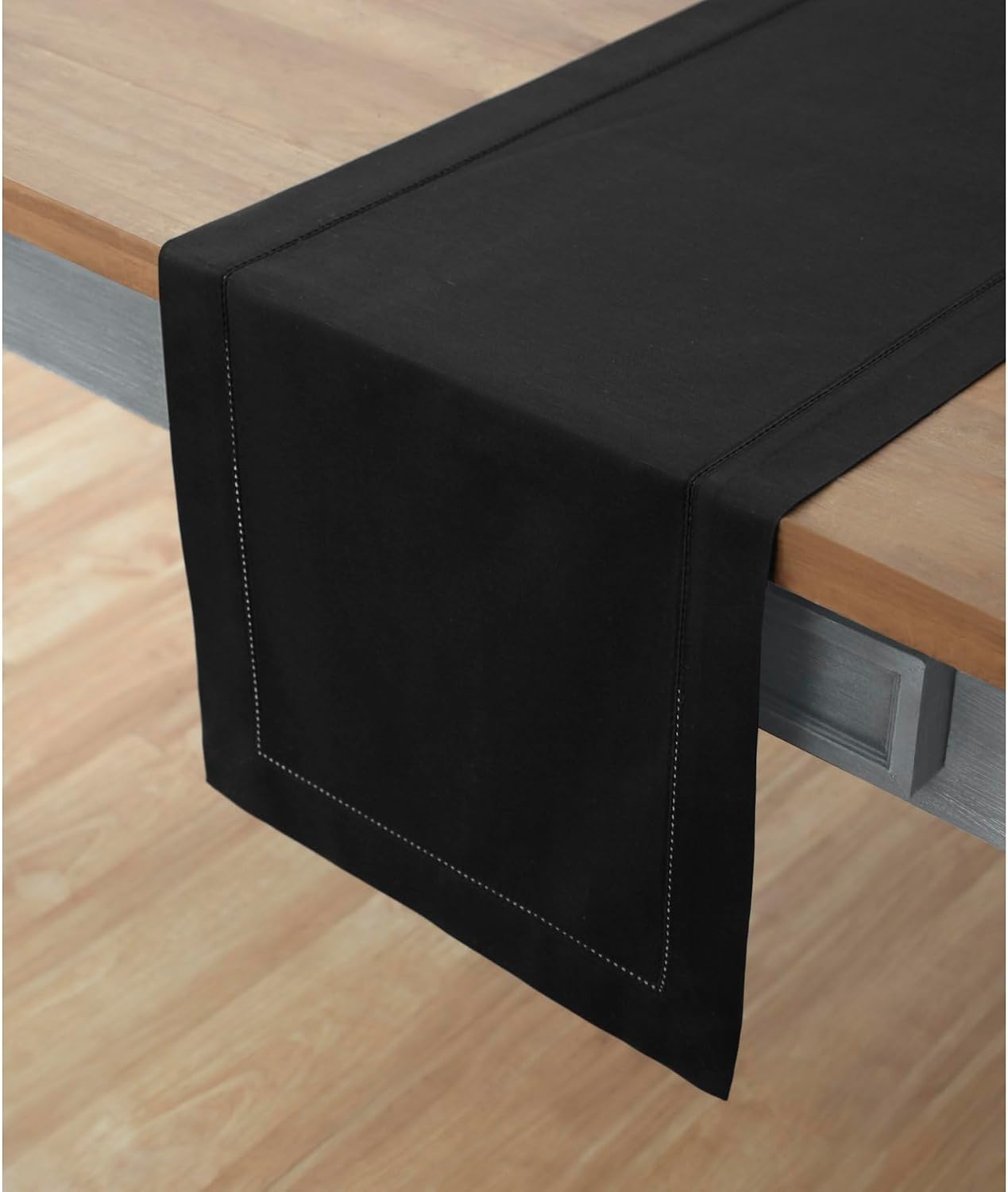 Camino mesa lino algodón 120pulg punto vainica 14x120pulg