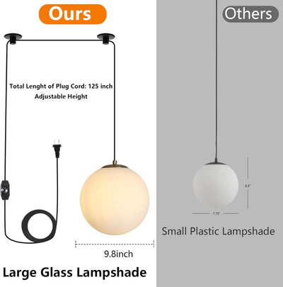 2 Luces Colgantes Doradas Vidrio Lechoso para Cocina
