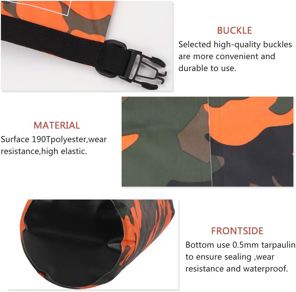 Bolsa seca impermeable 2-30L para kayak rafting camping