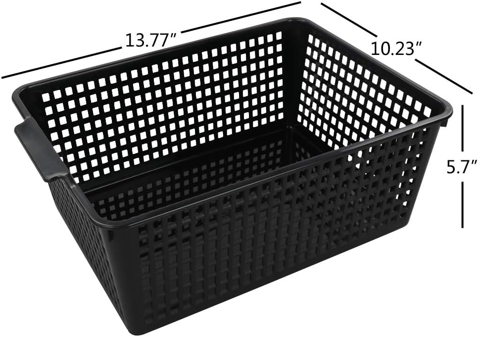 3 Pzas Contenedor Plástico para Almacenar Negro
