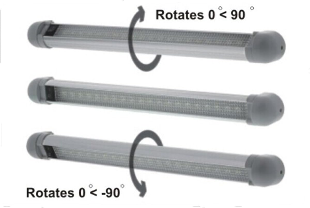 Lámpara LED 9pulg 6000K 12/24V con interruptor