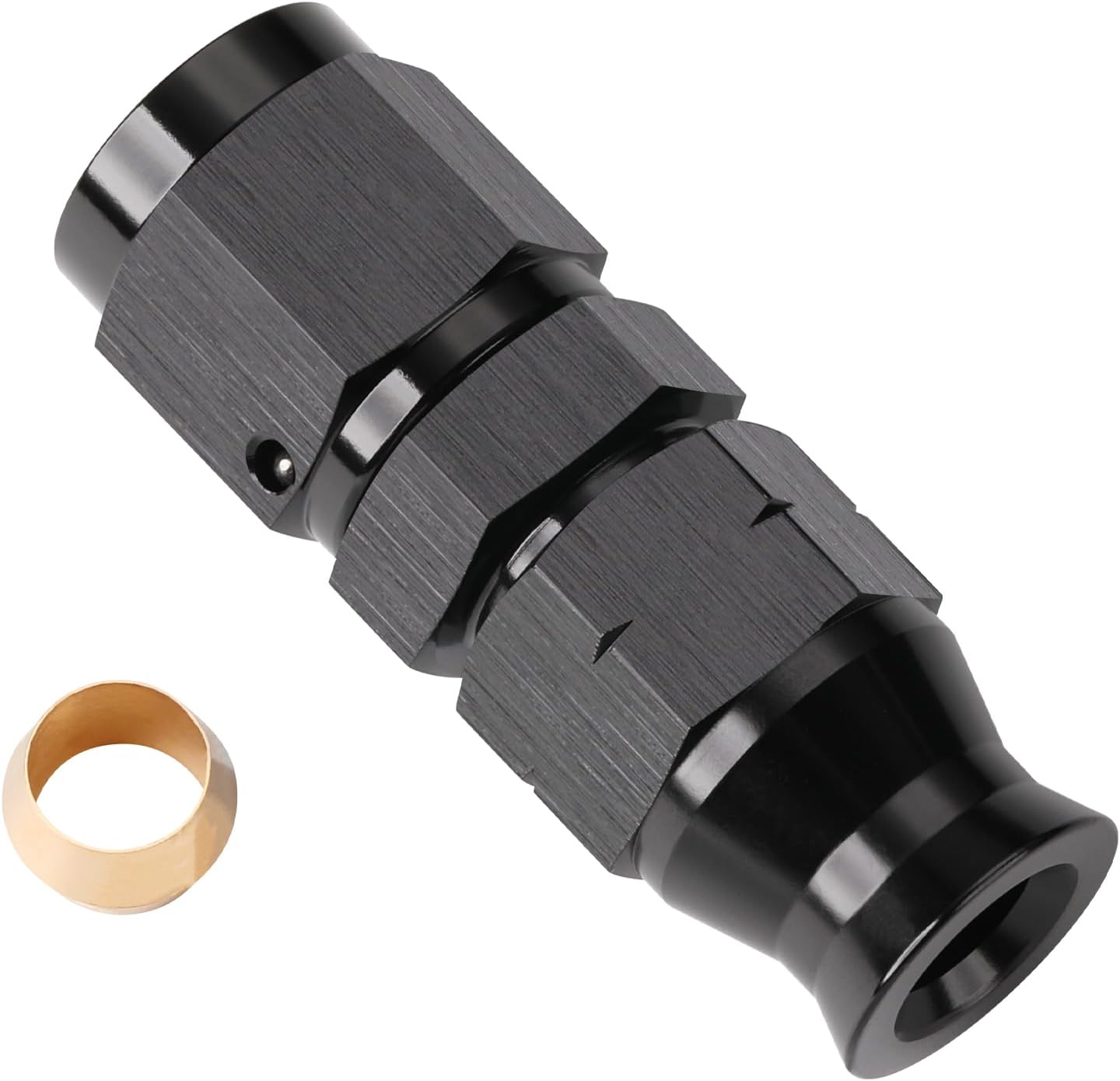 Adaptador 4AN hembra a 1/4 roscada aluminio negro