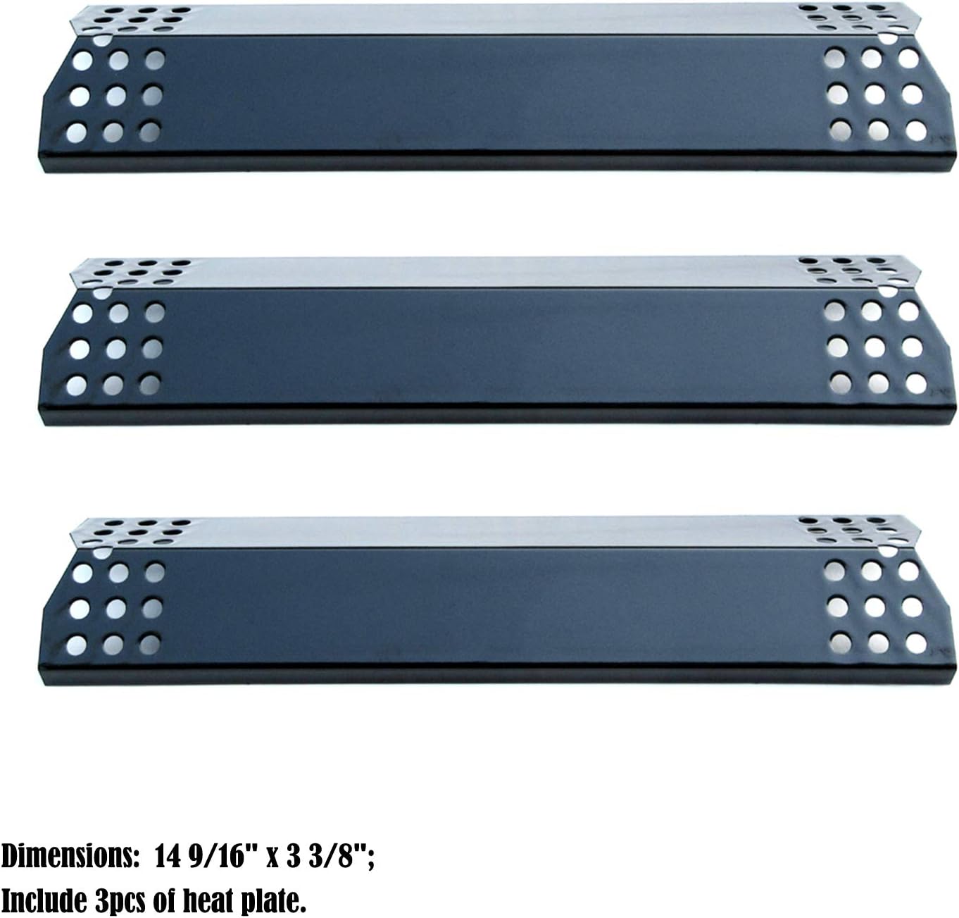 3 Pzas Escudo Térmico Acero Porcelánico para Grill