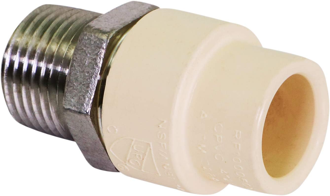 Adaptador CPVC 3/4 en acero inox diseño duradero