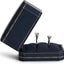 Caja joyas cuero cuadrada 2.95x2.95pulg azul real